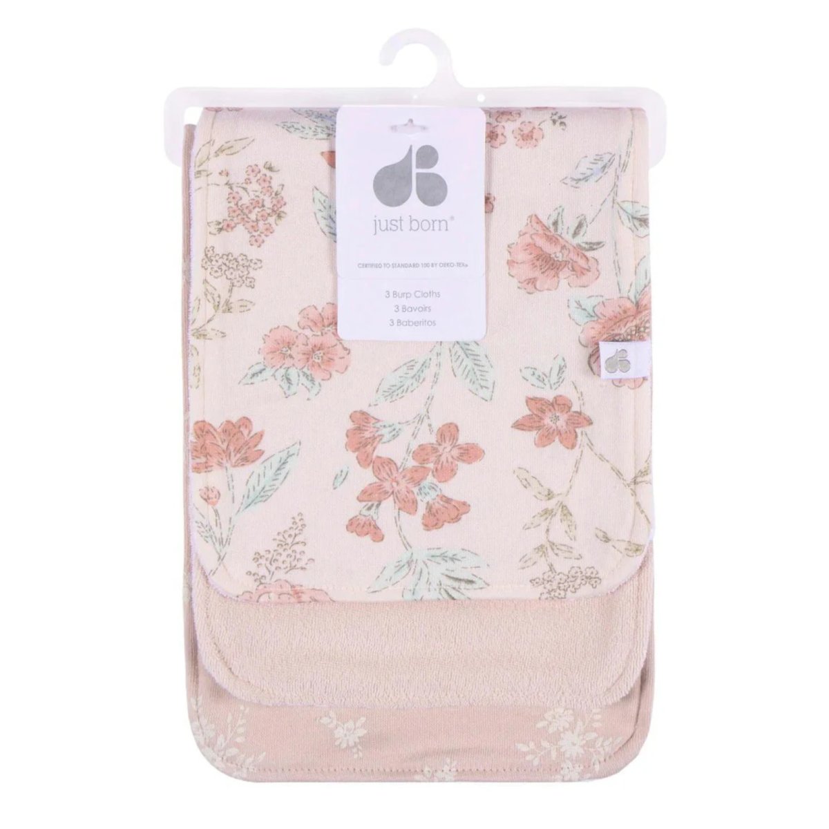 Baby Girl 3-Pack Burpcloths - Pink