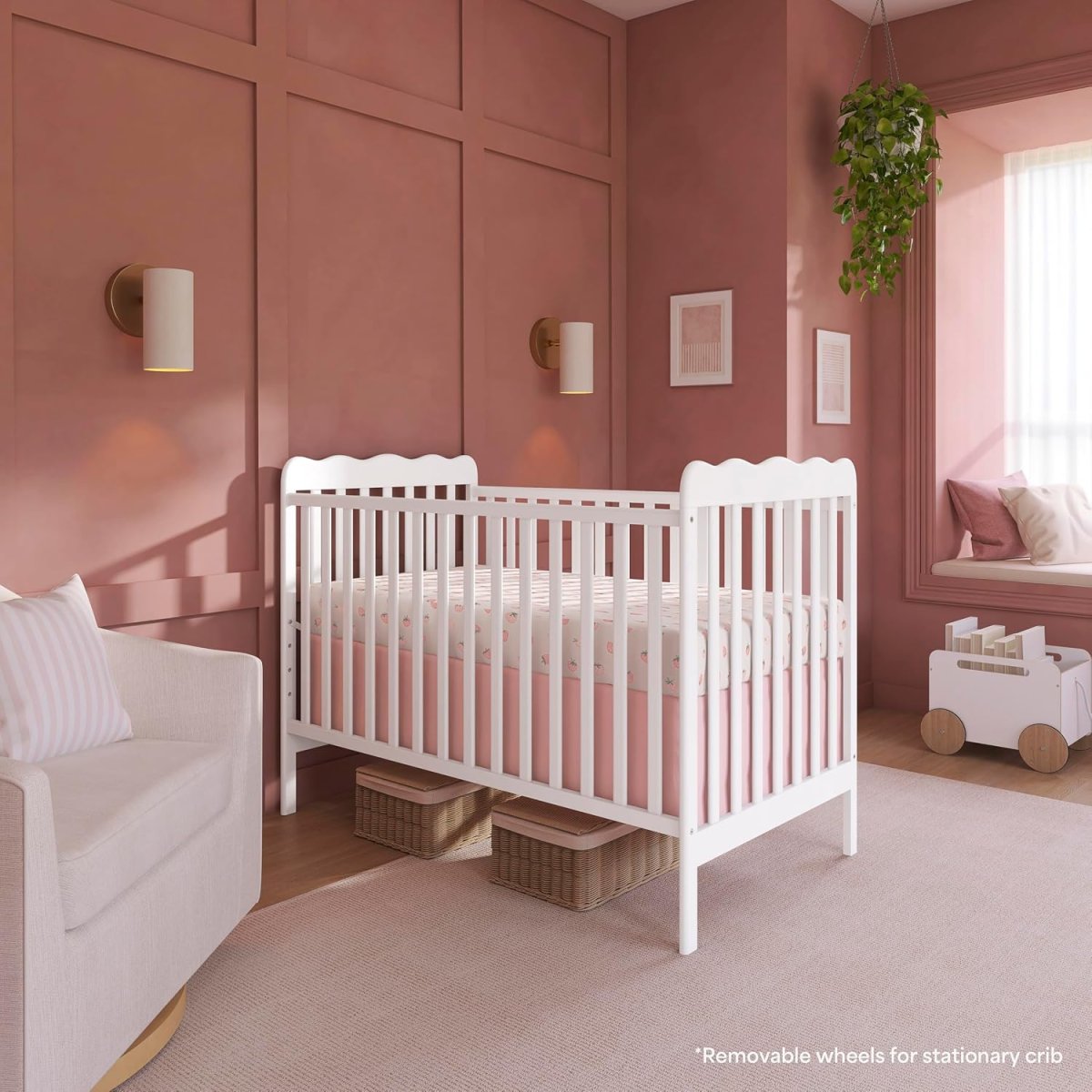 Carson Classic 3 in 1 Convertible Crib - White