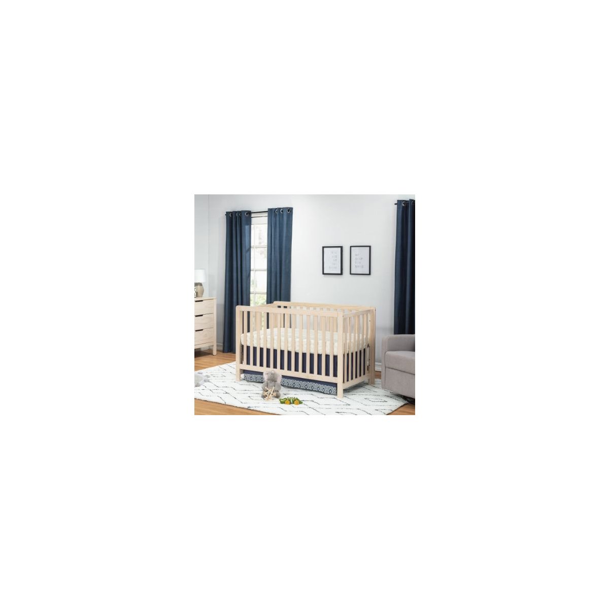 Colby 4-in-1 Low Profile Convertible Crib - Washed Natural