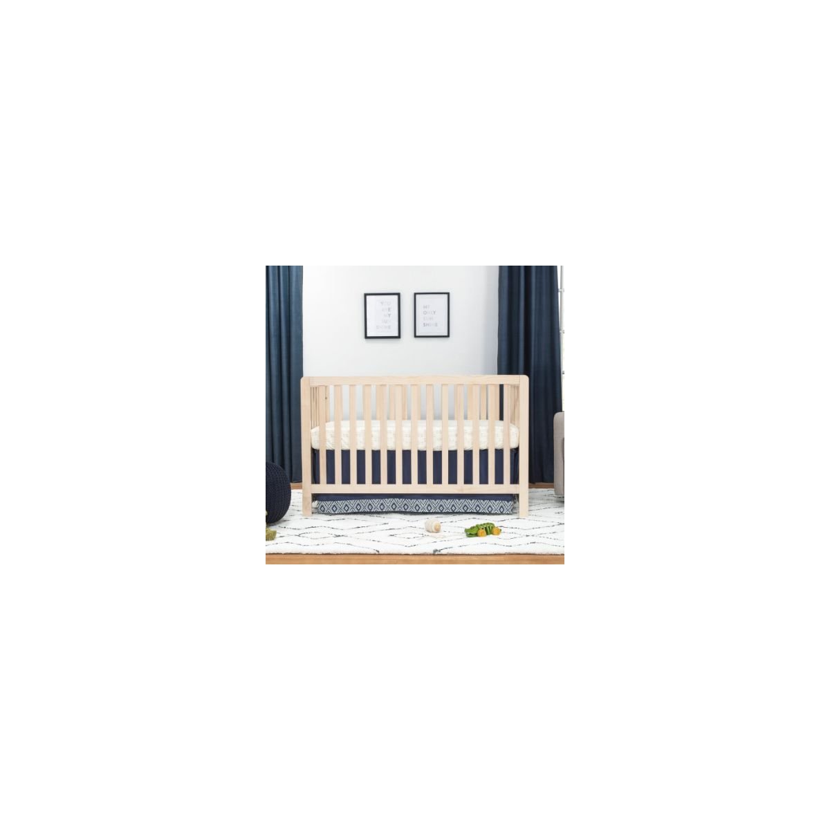 Colby 4-in-1 Low Profile Convertible Crib - Washed Natural