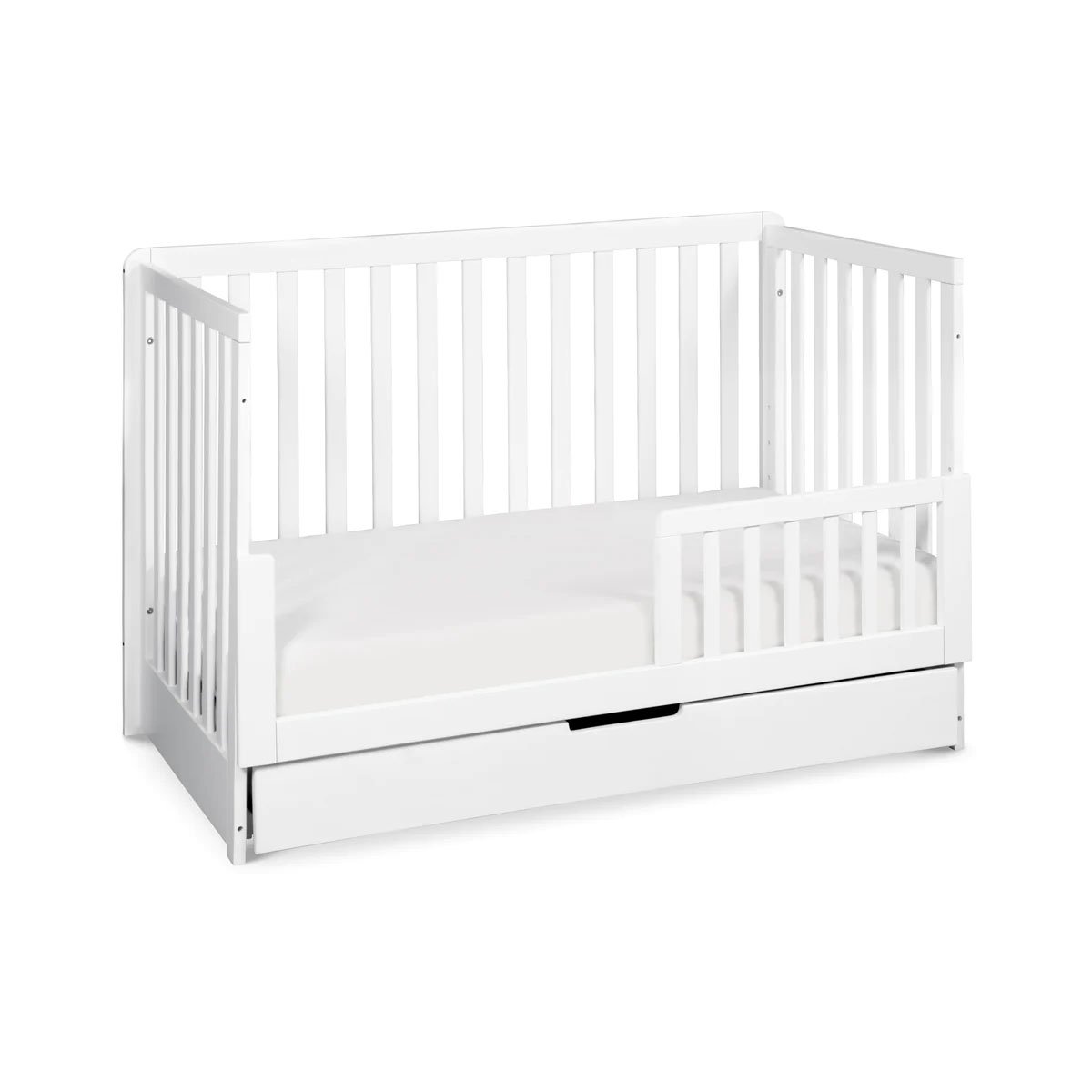 Colby 4 In 1 Convertible Crib with Trundle Drawer - White