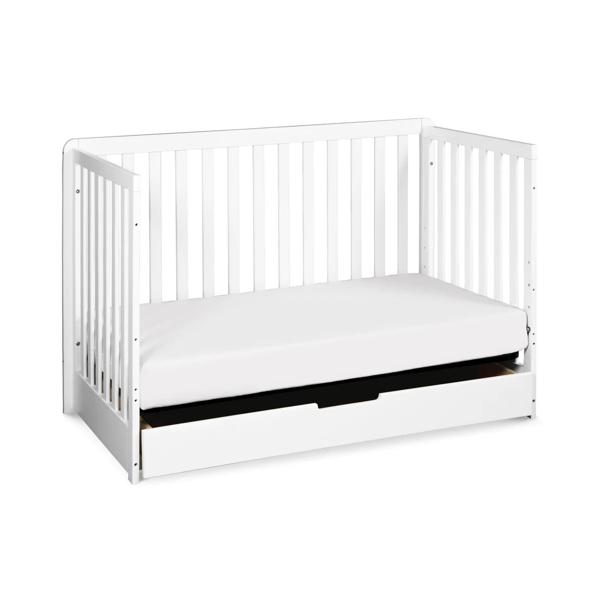 Colby 4 In 1 Convertible Crib with Trundle Drawer - White