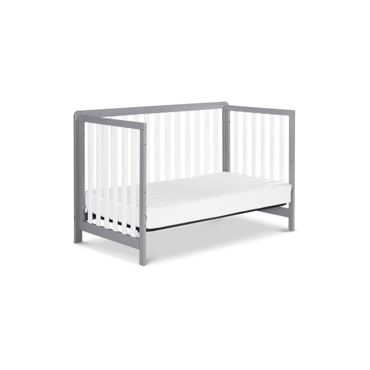 Colby 4-in-1 Low Profile Convertible Crib - Grey White