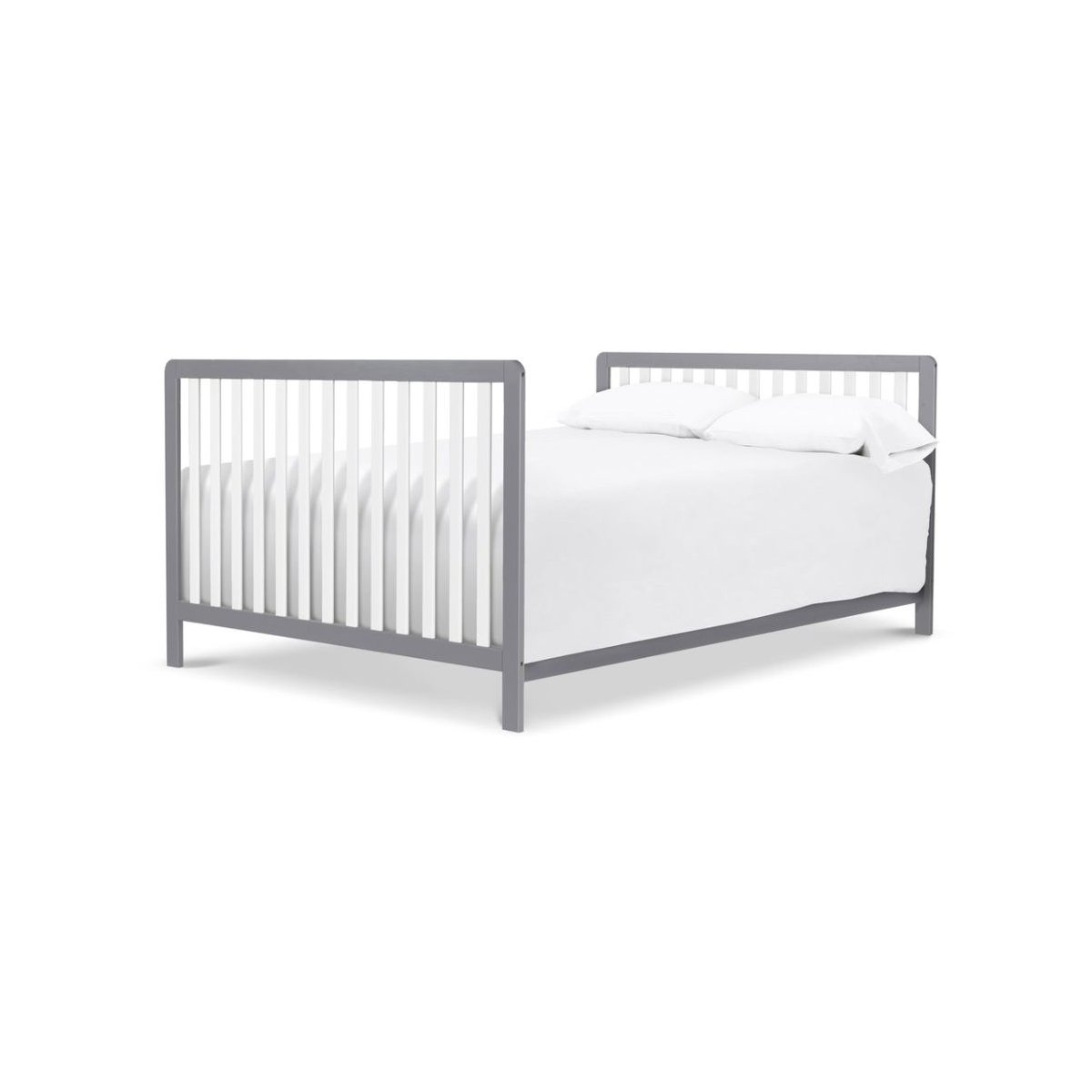 Colby 4-in-1 Low Profile Convertible Crib - Grey White