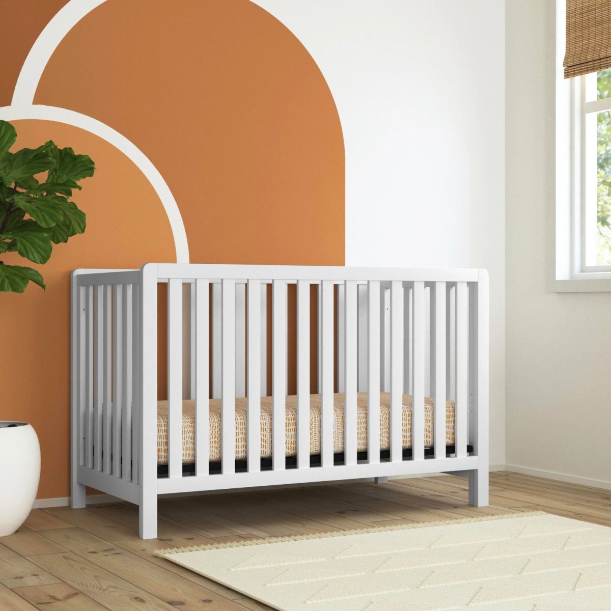 Colby 4 in 1 Low Profile Convertible Crib - White 