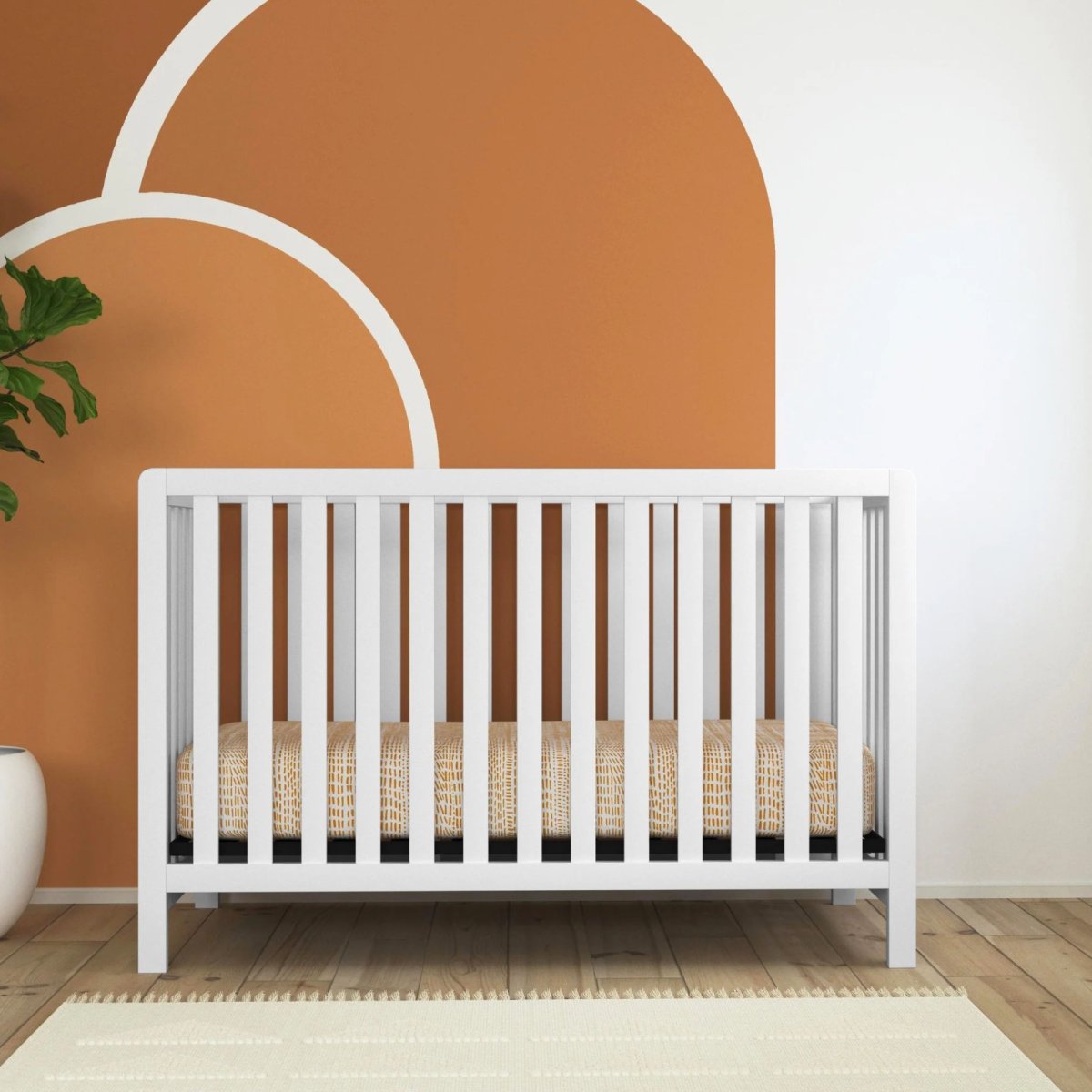 Colby 4 in 1 Low Profile Convertible Crib - White 