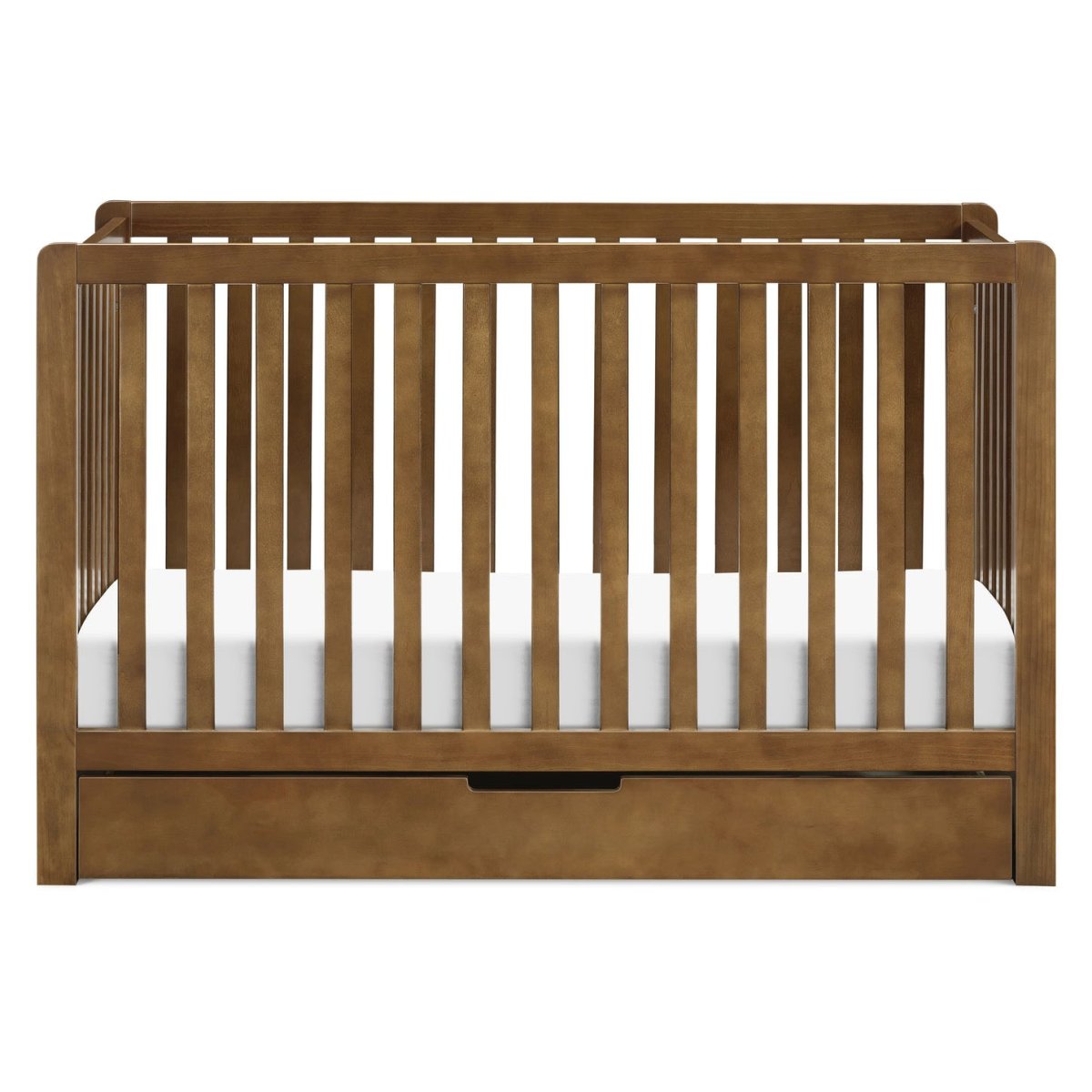 Colby 4 In 1 Convertible Crib with Trundle Drawer - Walnut