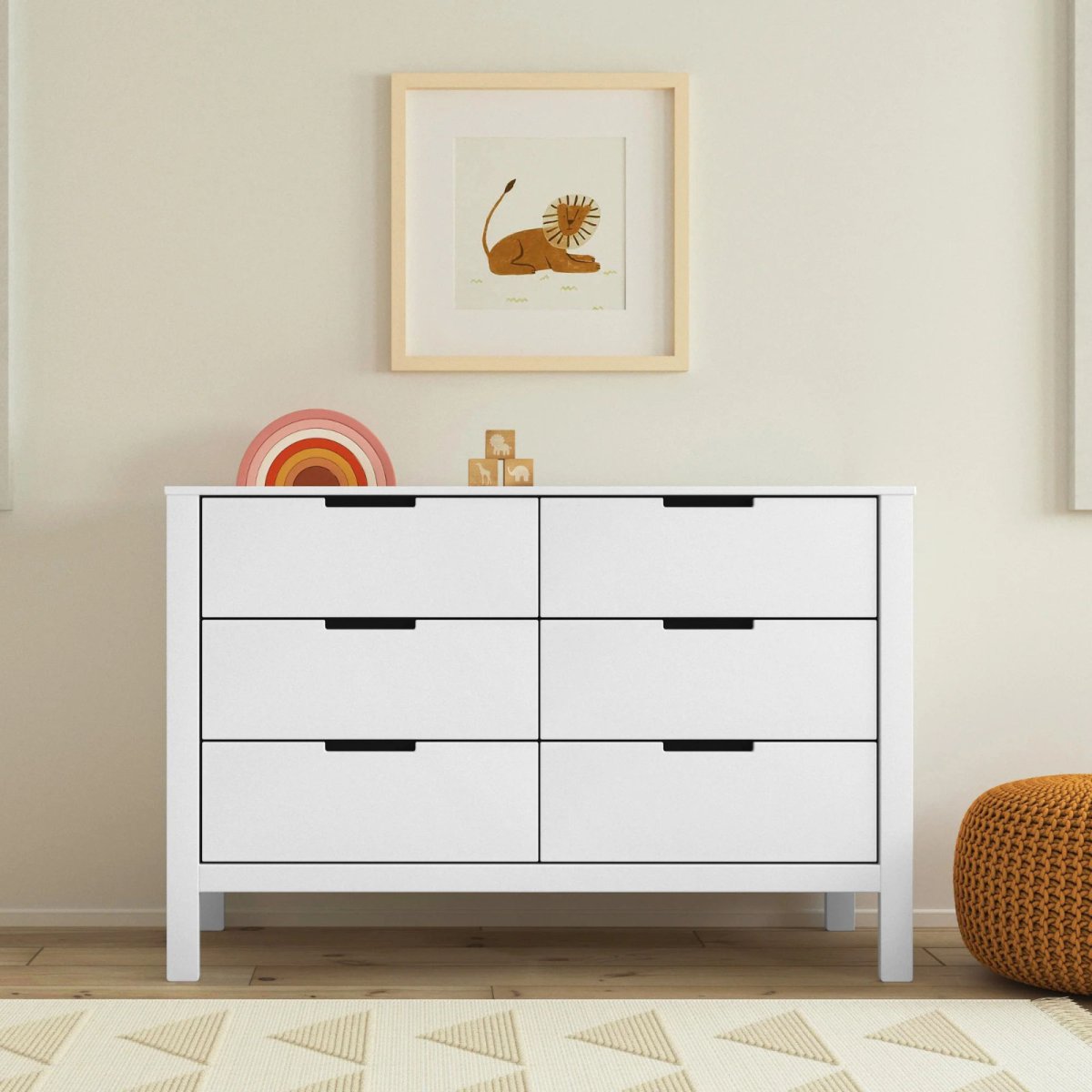 Colby 6 Draw Dresser - White