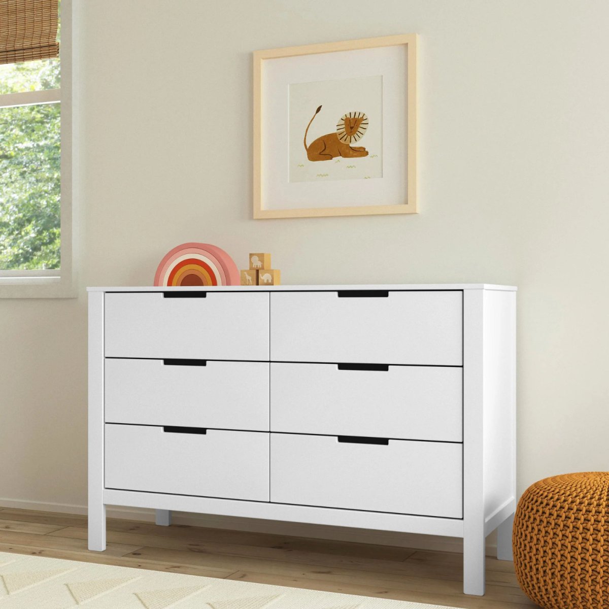 Colby 6 Draw Dresser - White