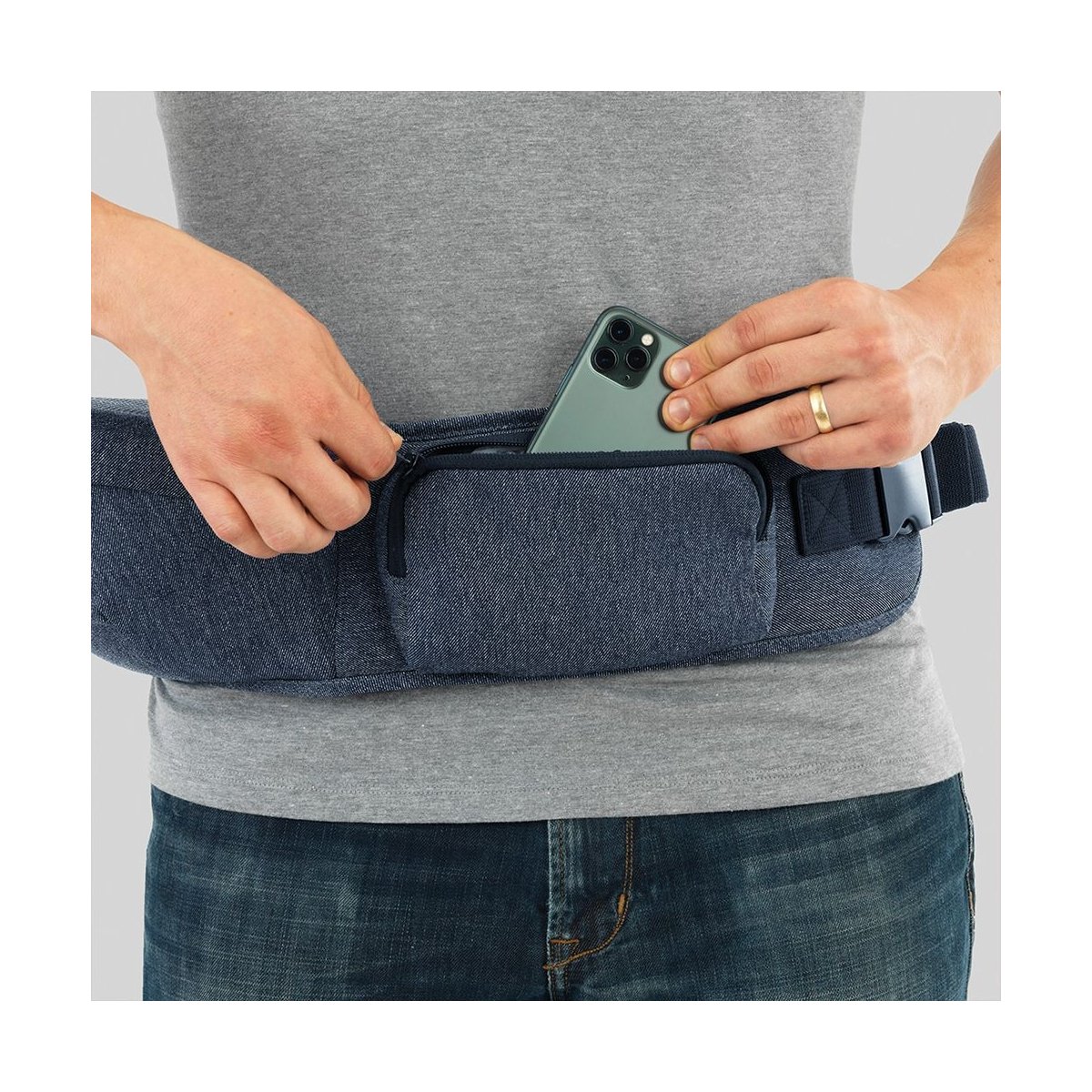 SideKick Hip Seat Baby Carrier - Denim