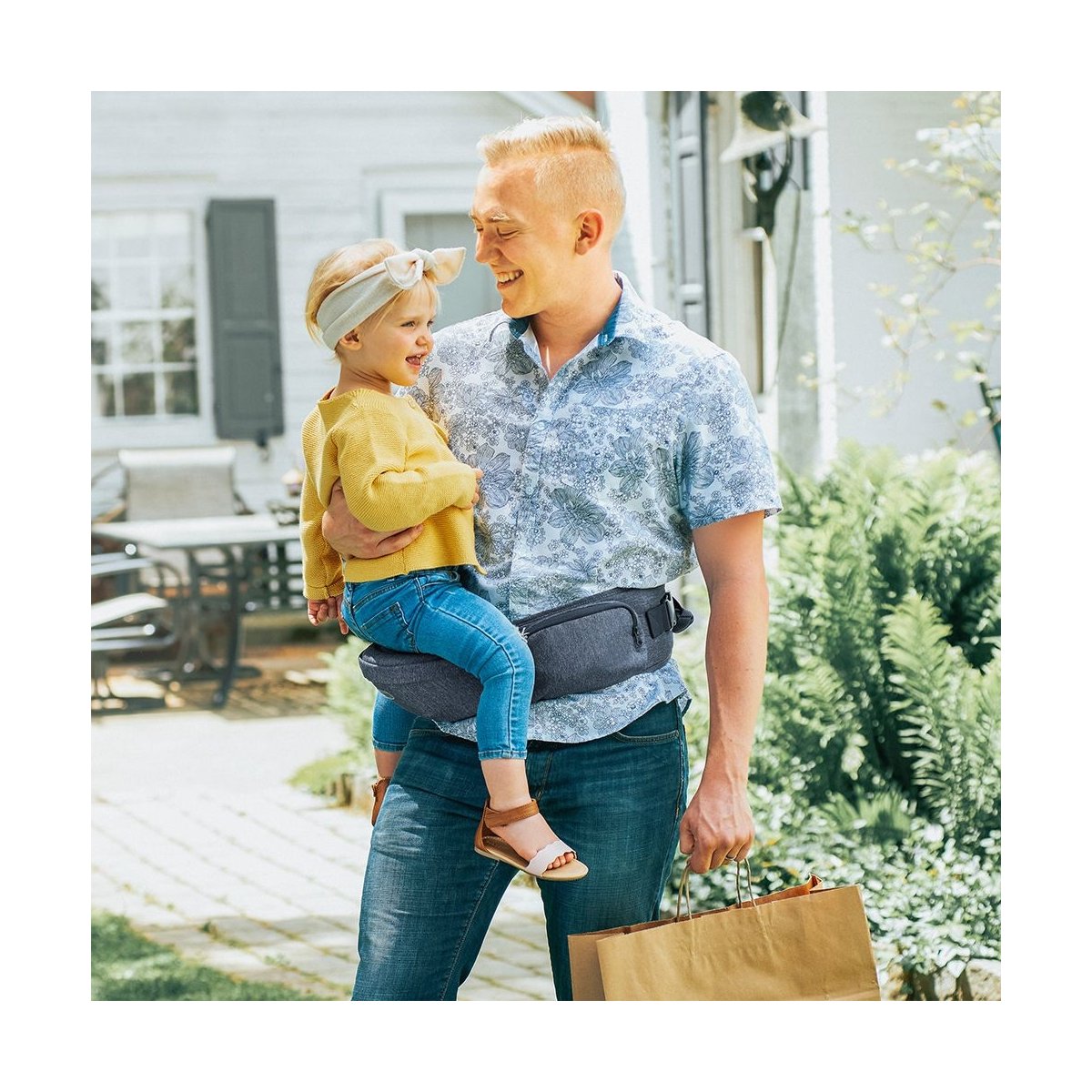 SideKick Hip Seat Baby Carrier - Denim