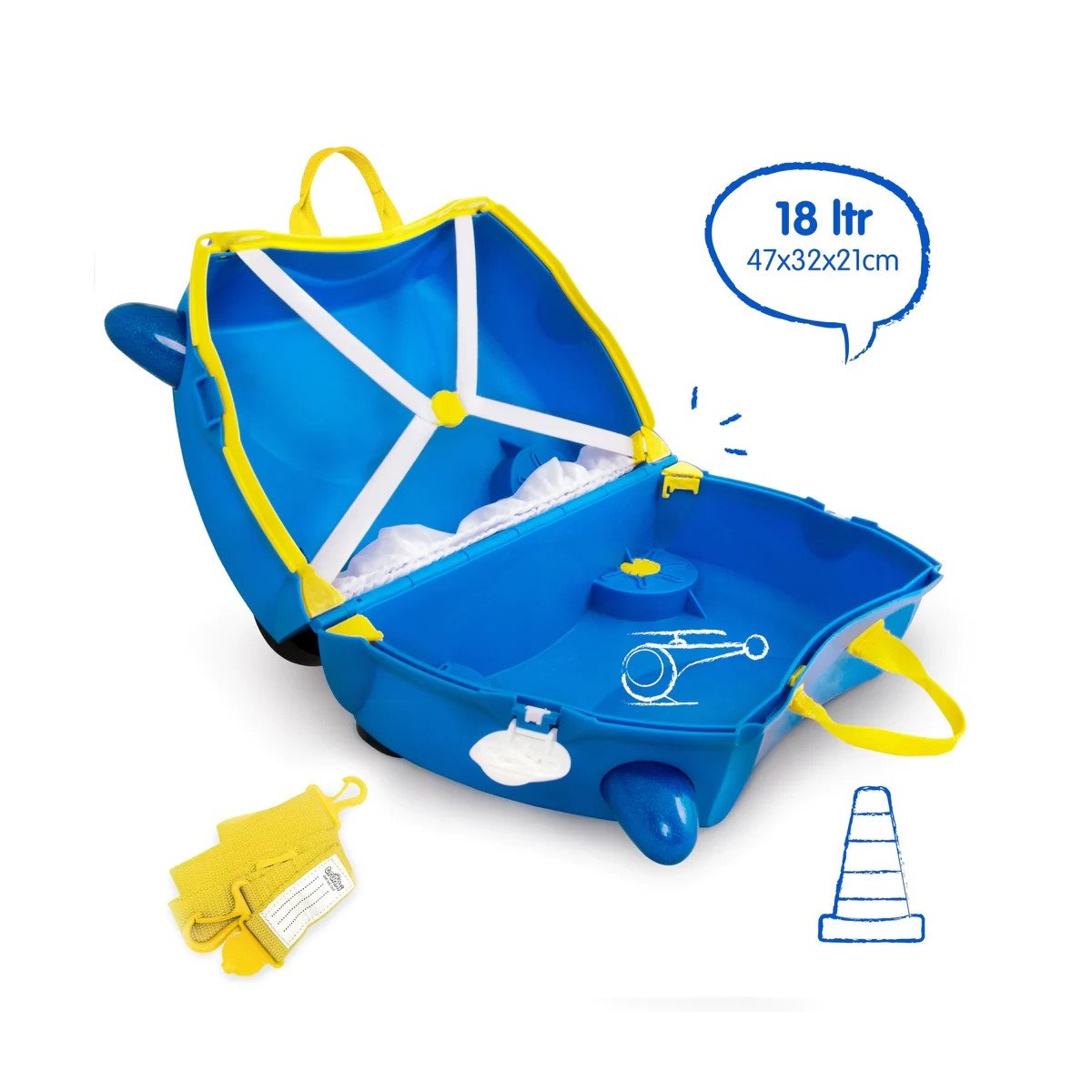 Children Ride On Suitcase - Percy the Police Car