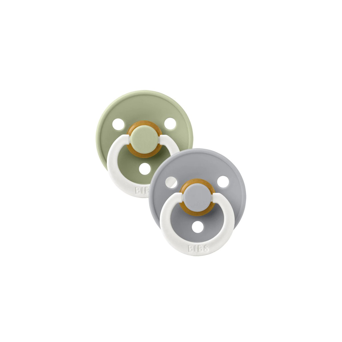 Original COLOUR Latex 2 PK Glow Pacifier - Sage/Cloud - Size 3