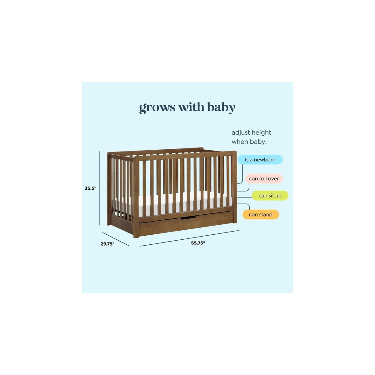 Colby 4 In 1 W/Trundle Full Size Walnut