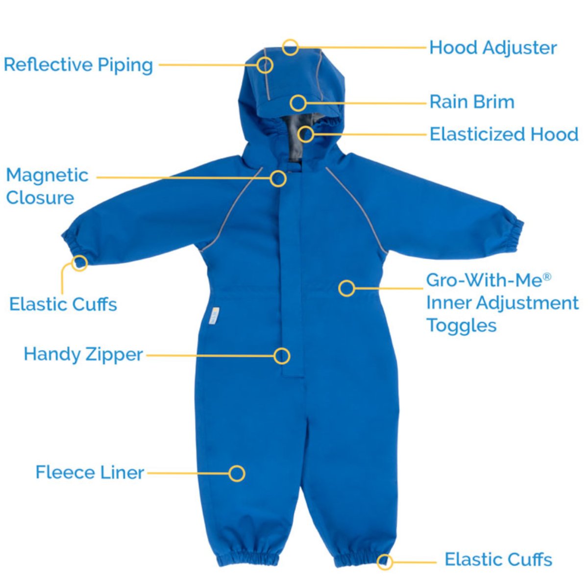 Cozy-Dry Waterproof Play Suit - Nebula Blue