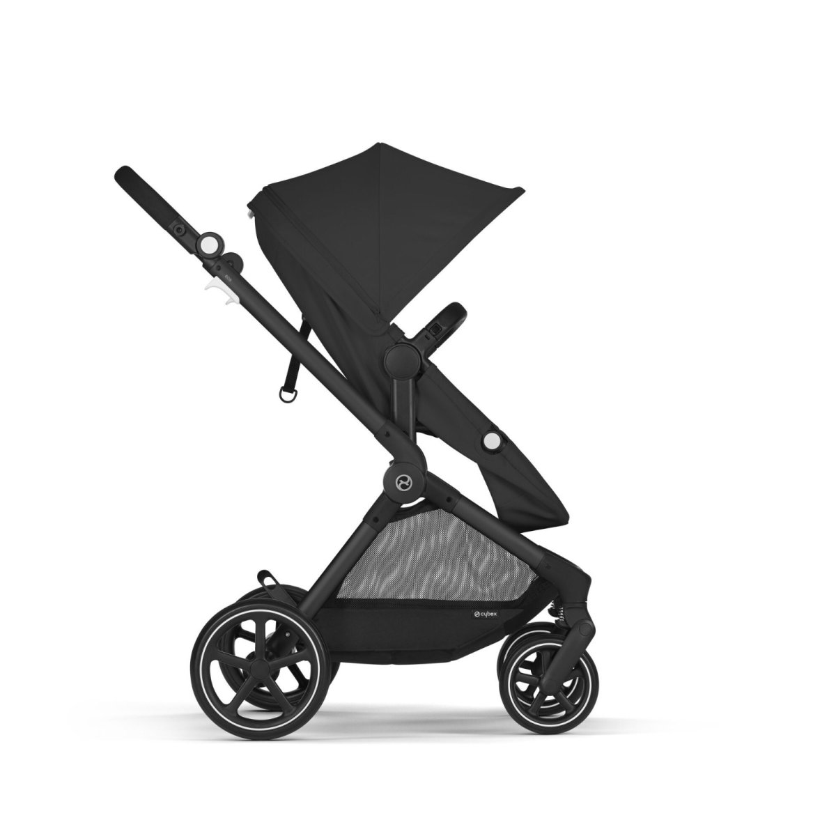 Eos Black Stroller Frame and Seat - Moon Black