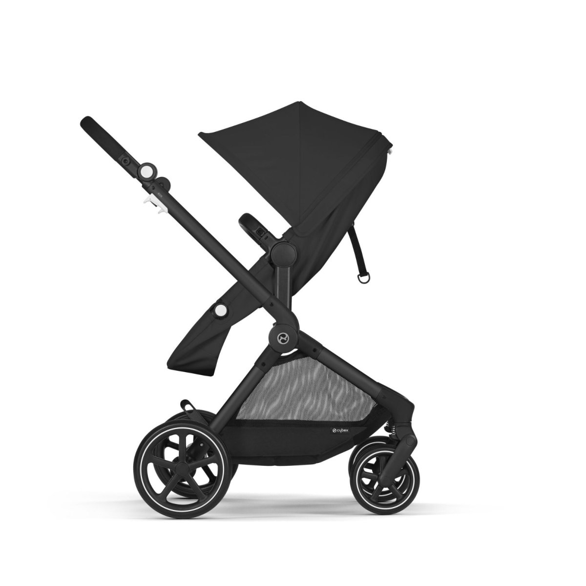 Eos Black Stroller Frame and Seat - Moon Black
