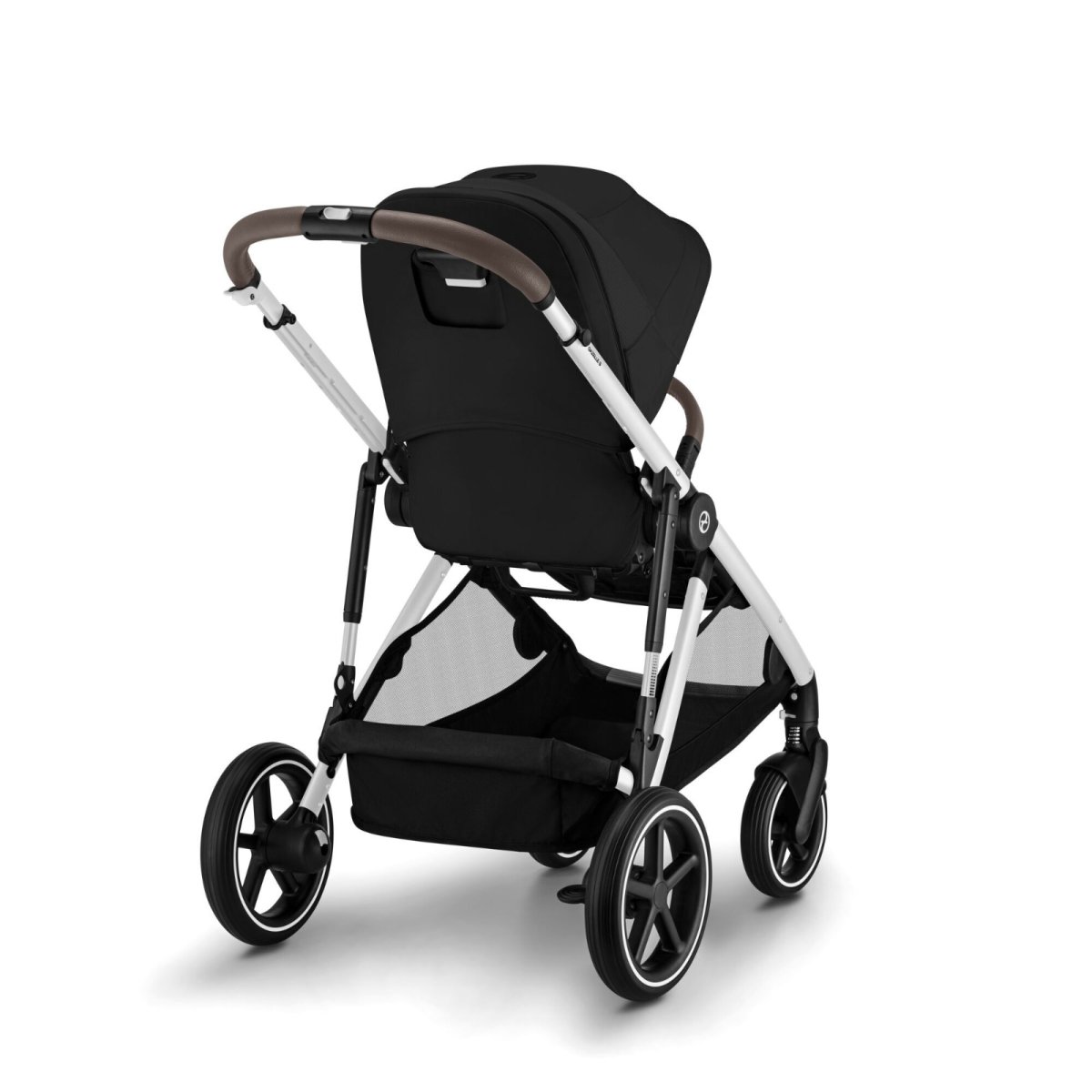 Gazelle S Stroller - Silver Frame and Moon Black Seat