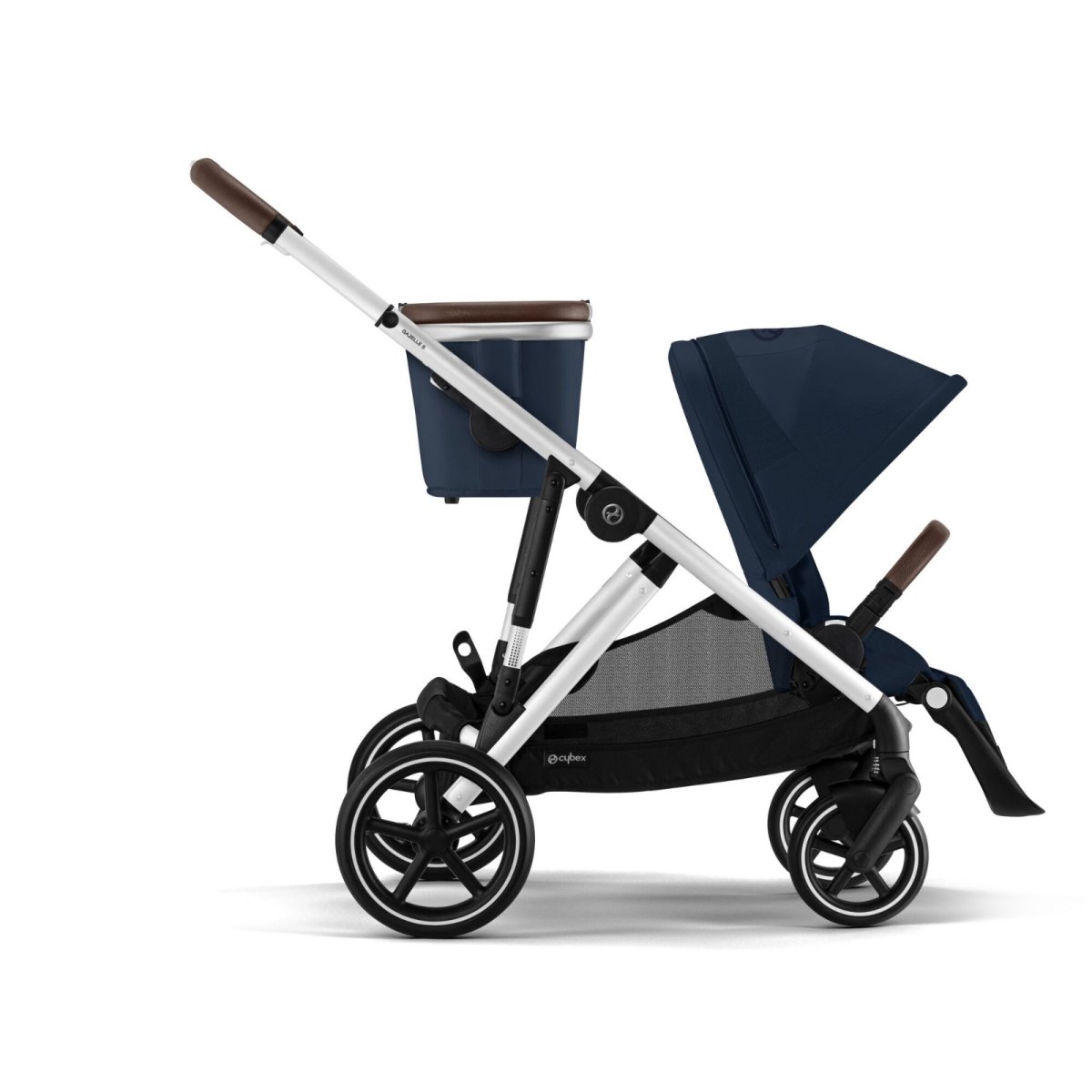 Gazelle S Stroller - Silver Frame and Ocean Blue Seat