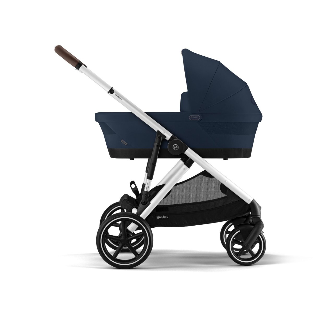 Gazelle S Stroller - Silver Frame and Ocean Blue Seat