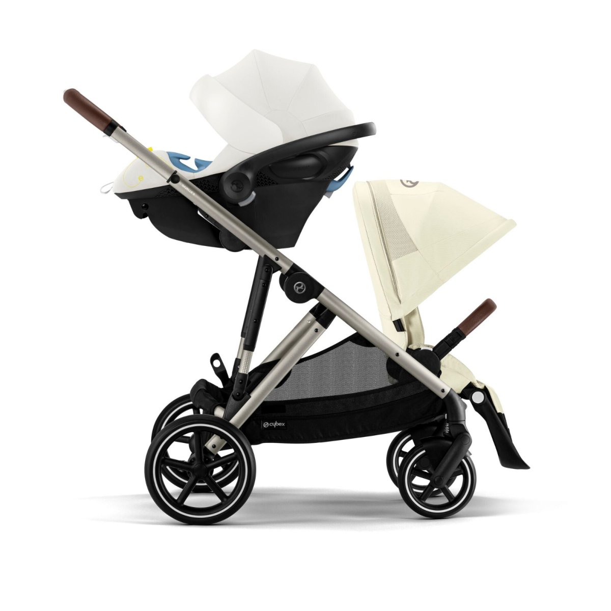 Gazelle S Stroller - Taupe Frame/Seashell Beige Seat