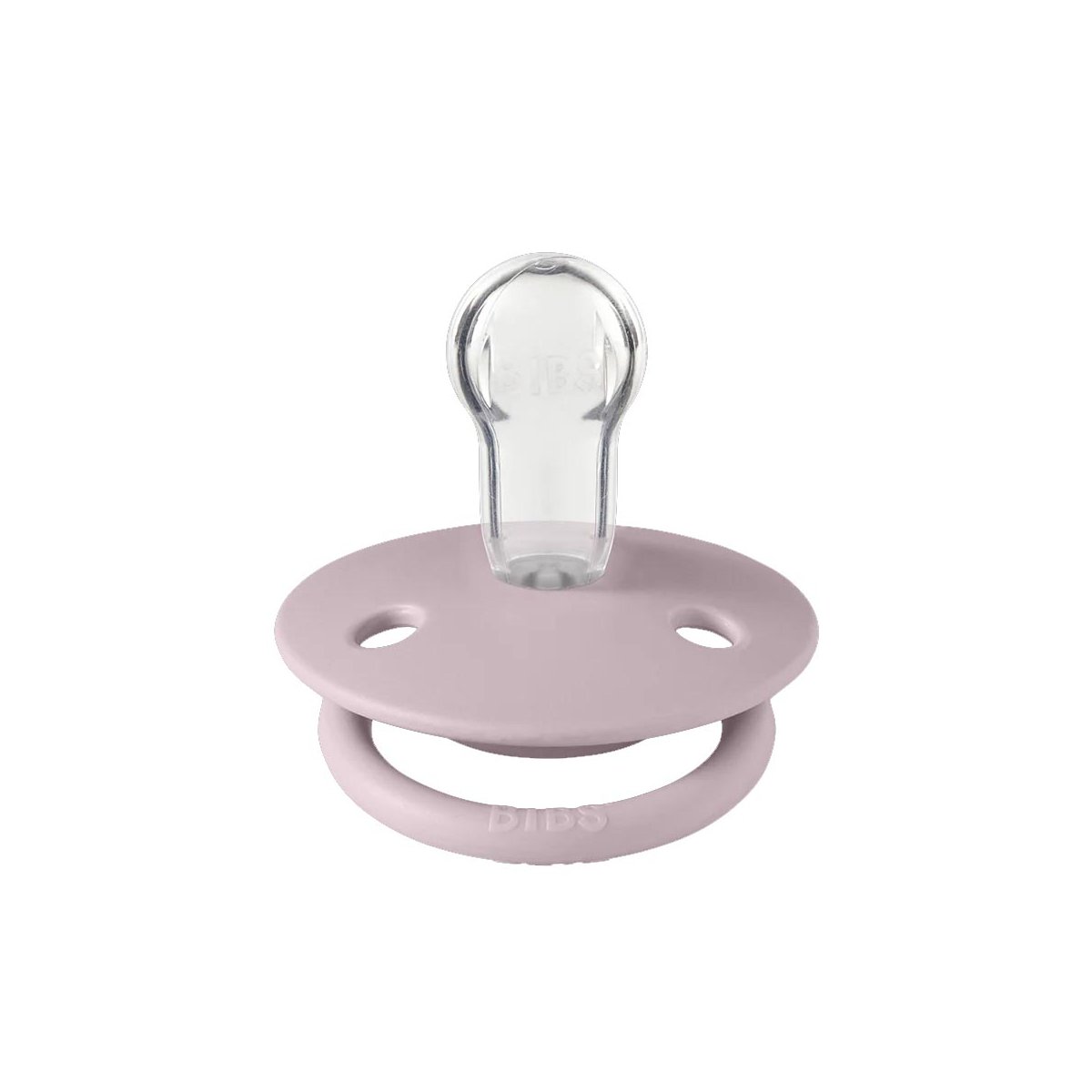 De Lux Silicone One Size Pacifier 2 Pack - Dusky Lilac