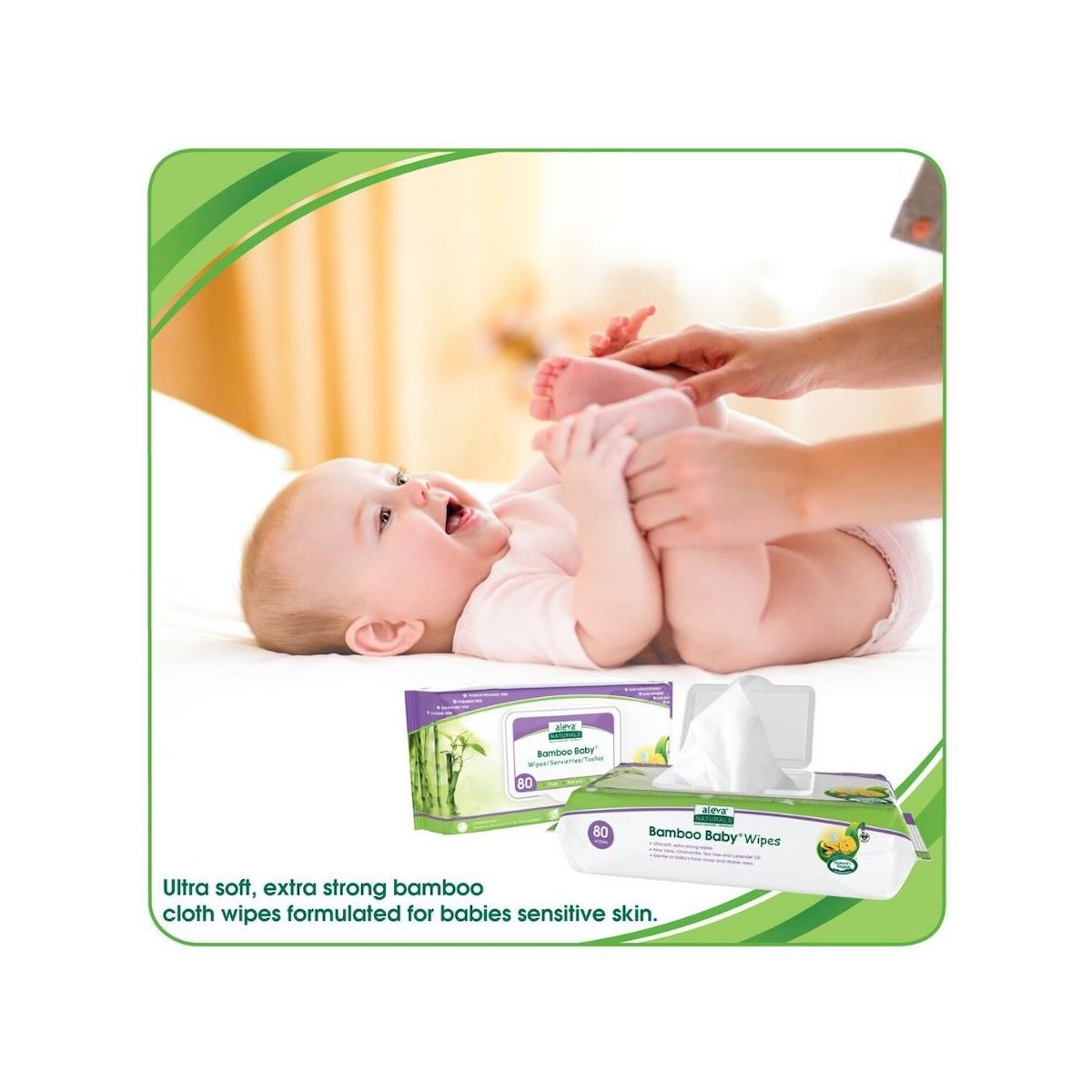 Bamboo Baby Wipes 80 Count