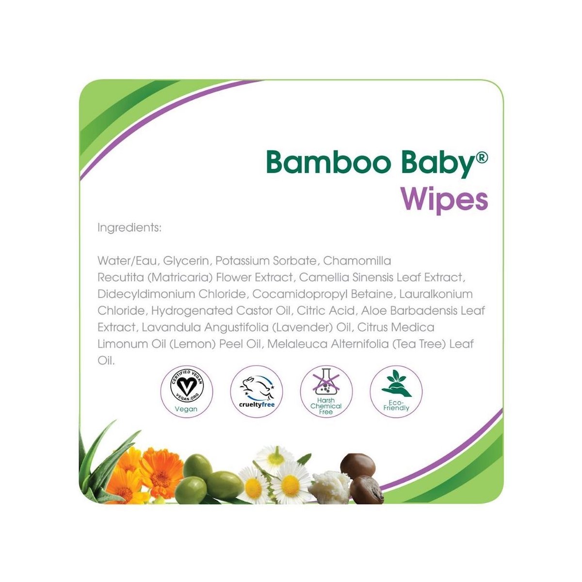 Bamboo Baby Wipes 80 Count