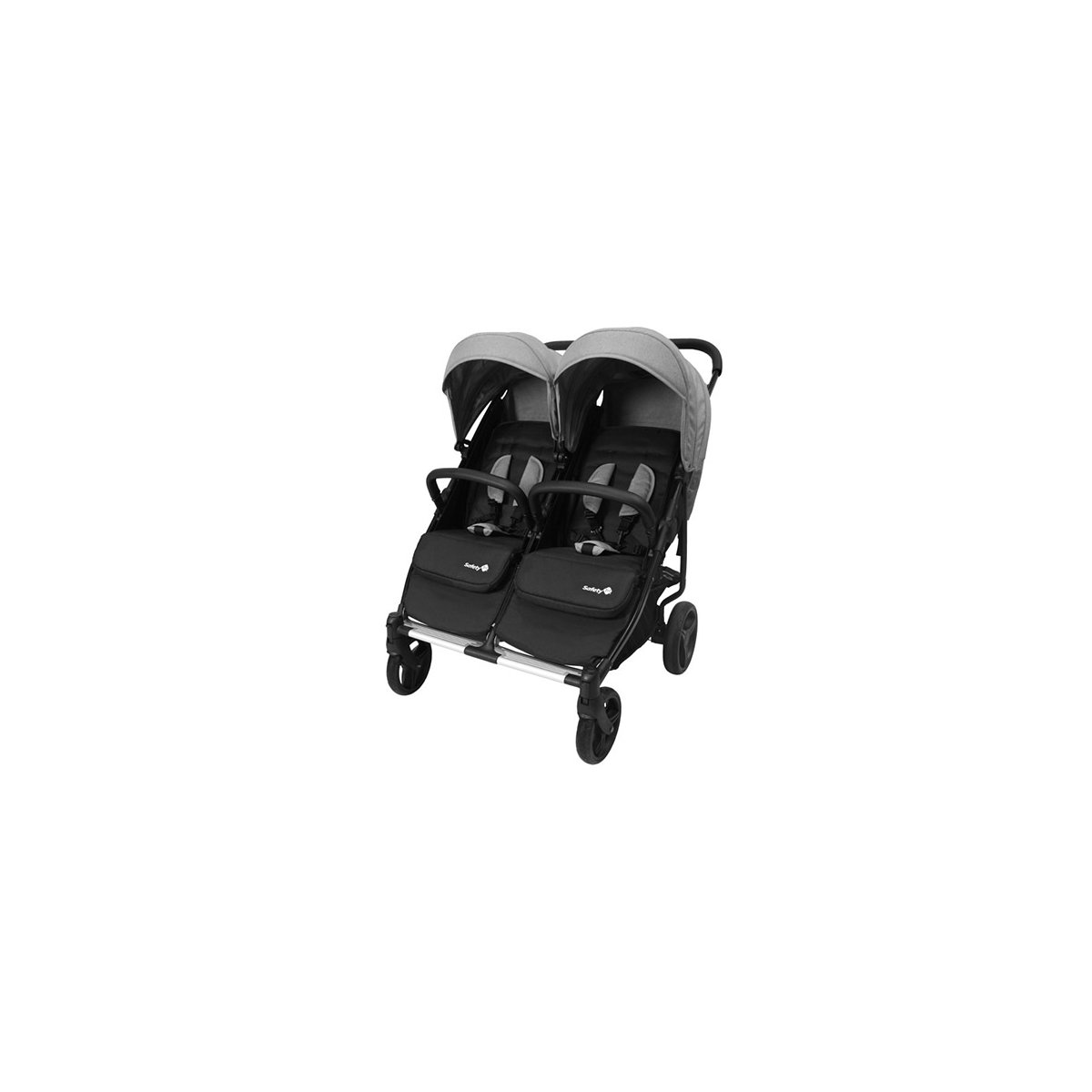 Double Double Duo Stroller Flint Grey