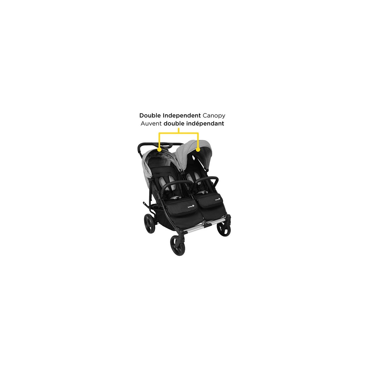 Double Double Duo Stroller - Flint Grey
