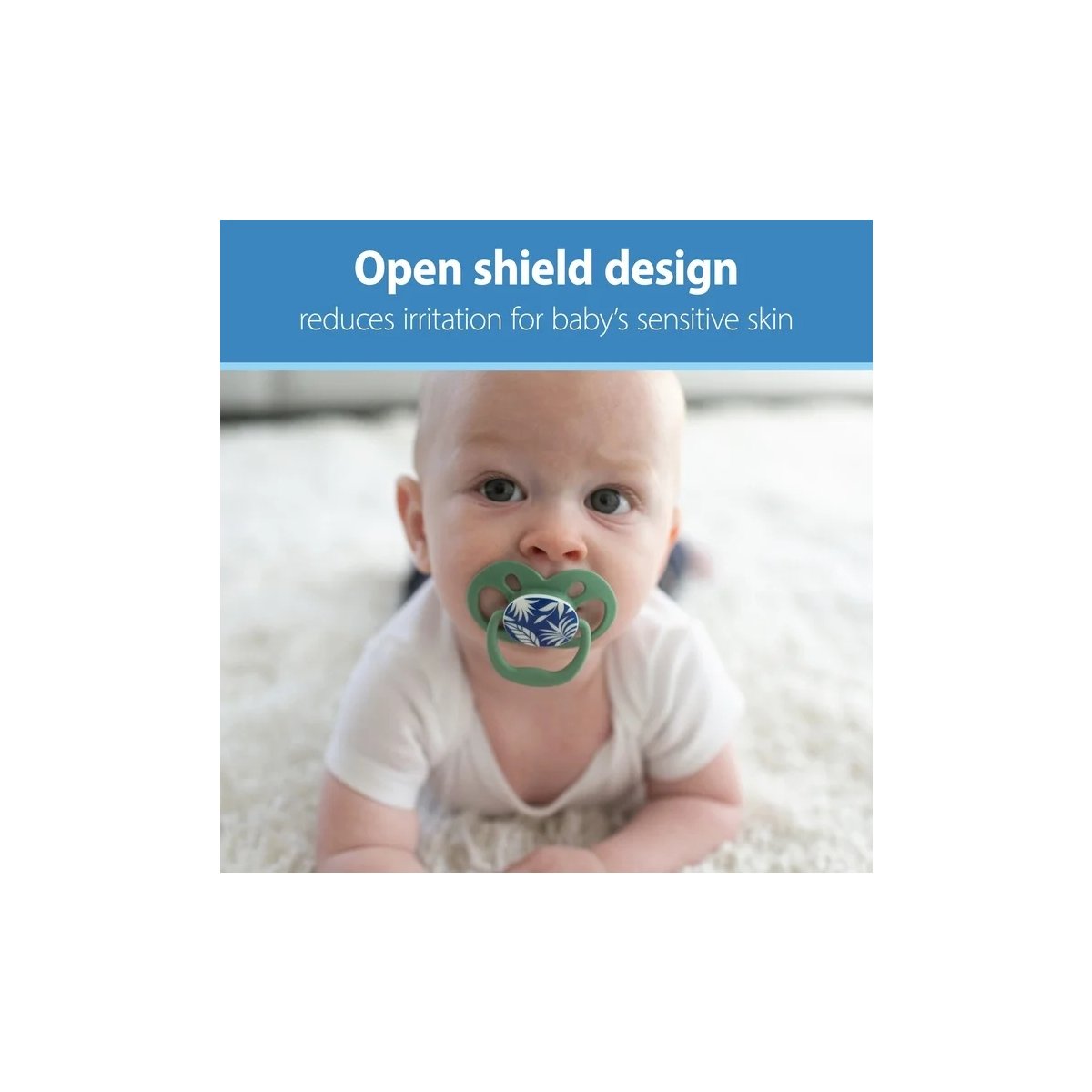Advantage Pacifier - Stage 2 -Skateboard Snail/Glow in the Dark Blue