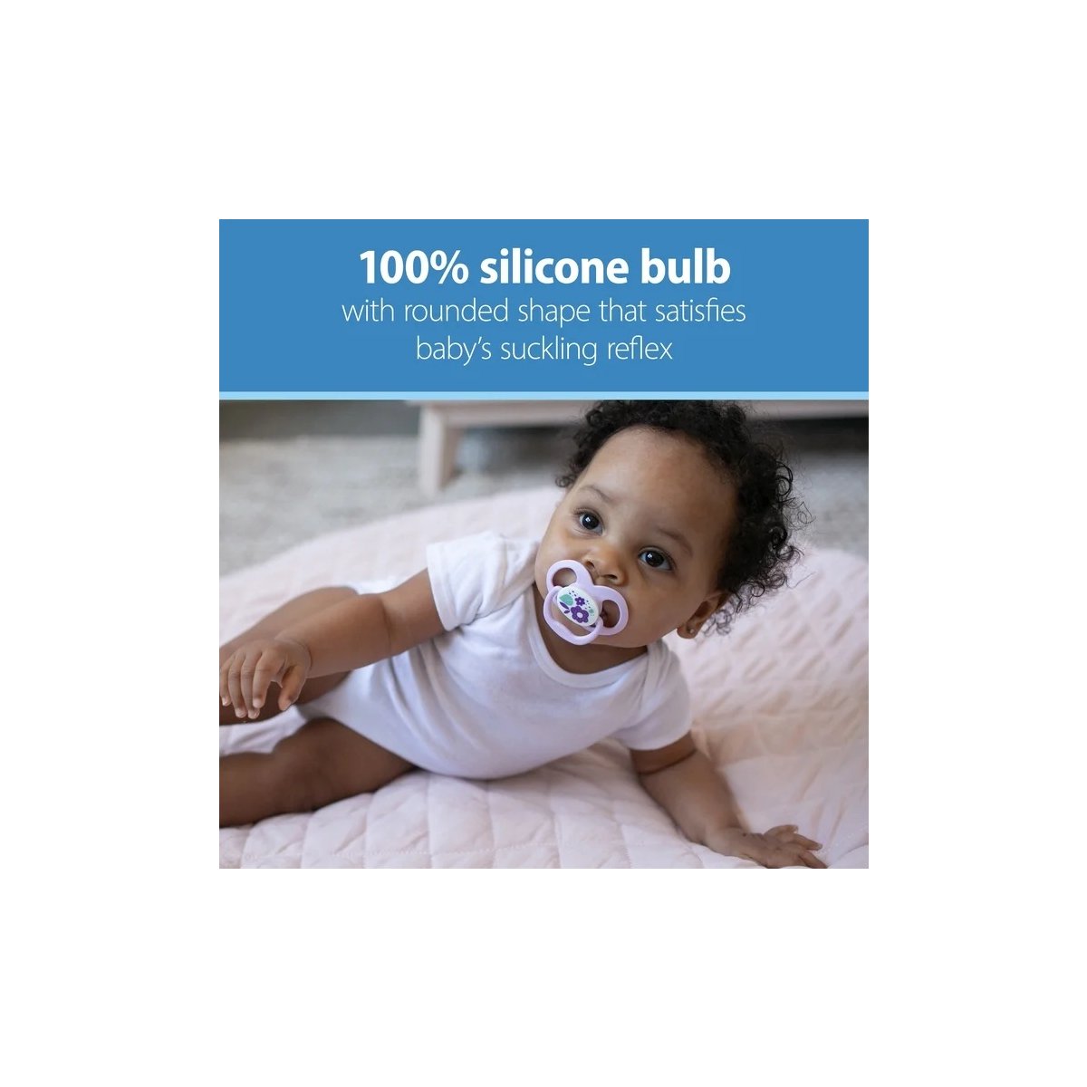 Advantage Pacifier - Stage 2 -Skateboard Snail/Glow in the Dark Blue