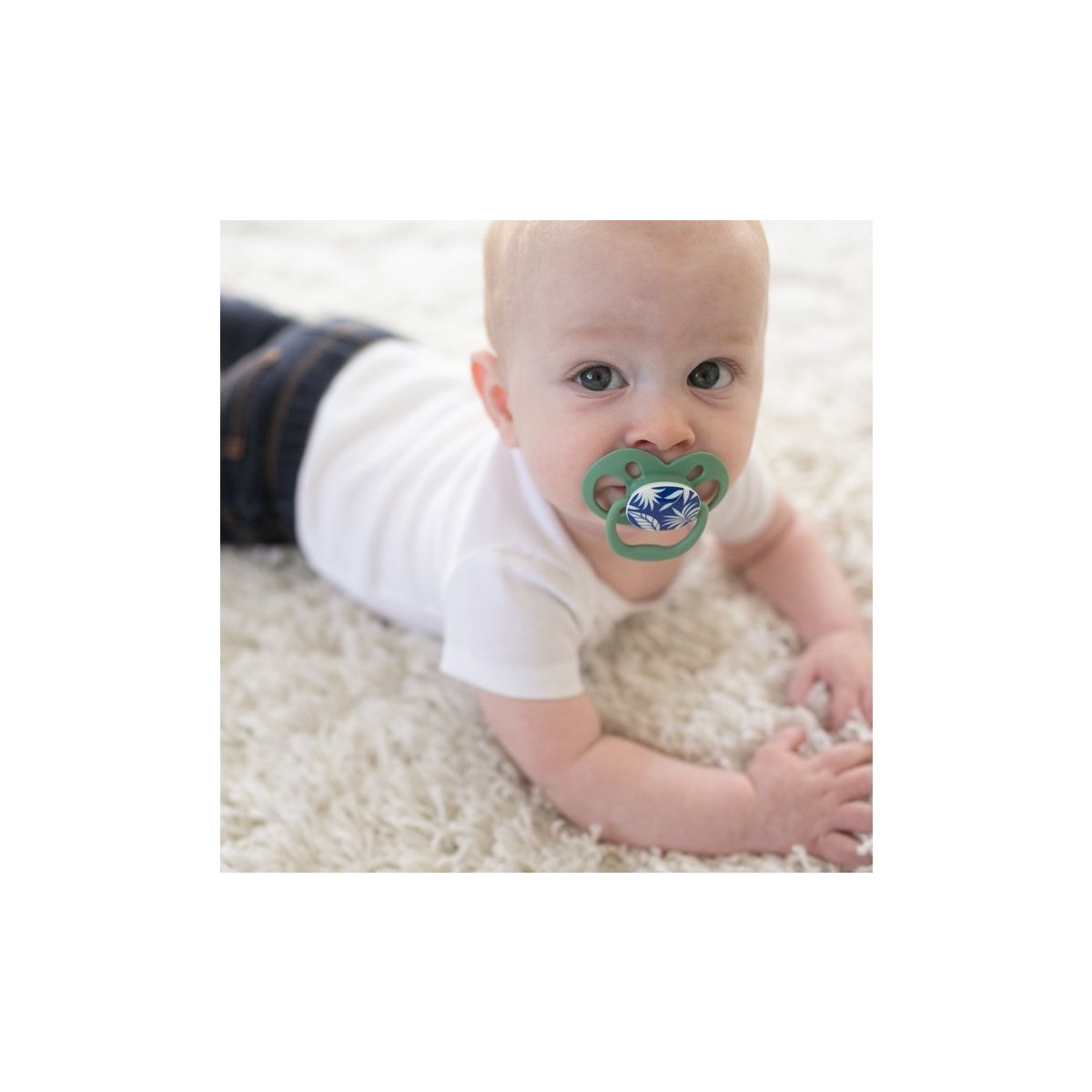 Advantage Pacifier - Stage 2 -Skateboard Snail/Glow in the Dark Blue