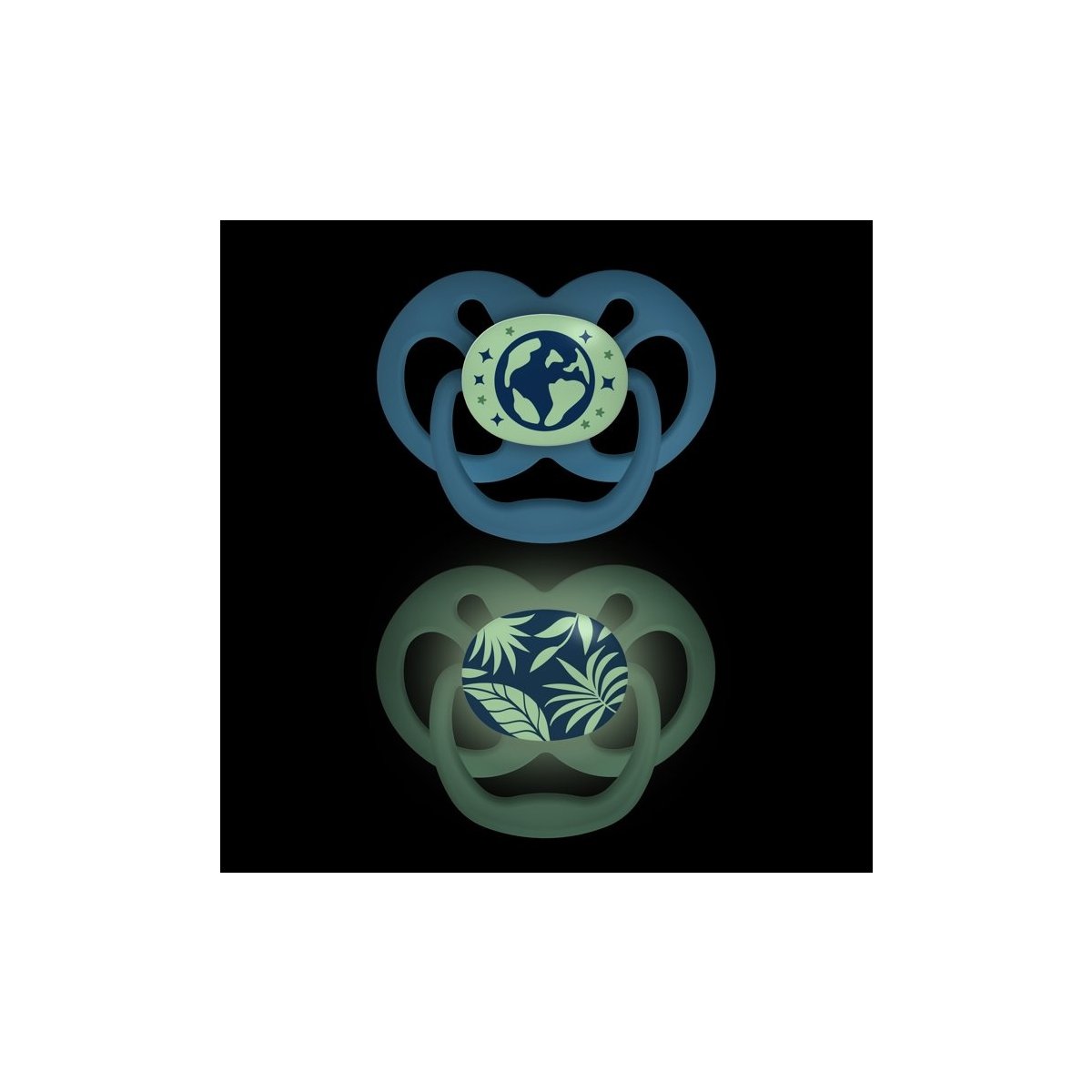Advantage Pacifier - Stage 2 -Skateboard Snail/Glow in the Dark Blue