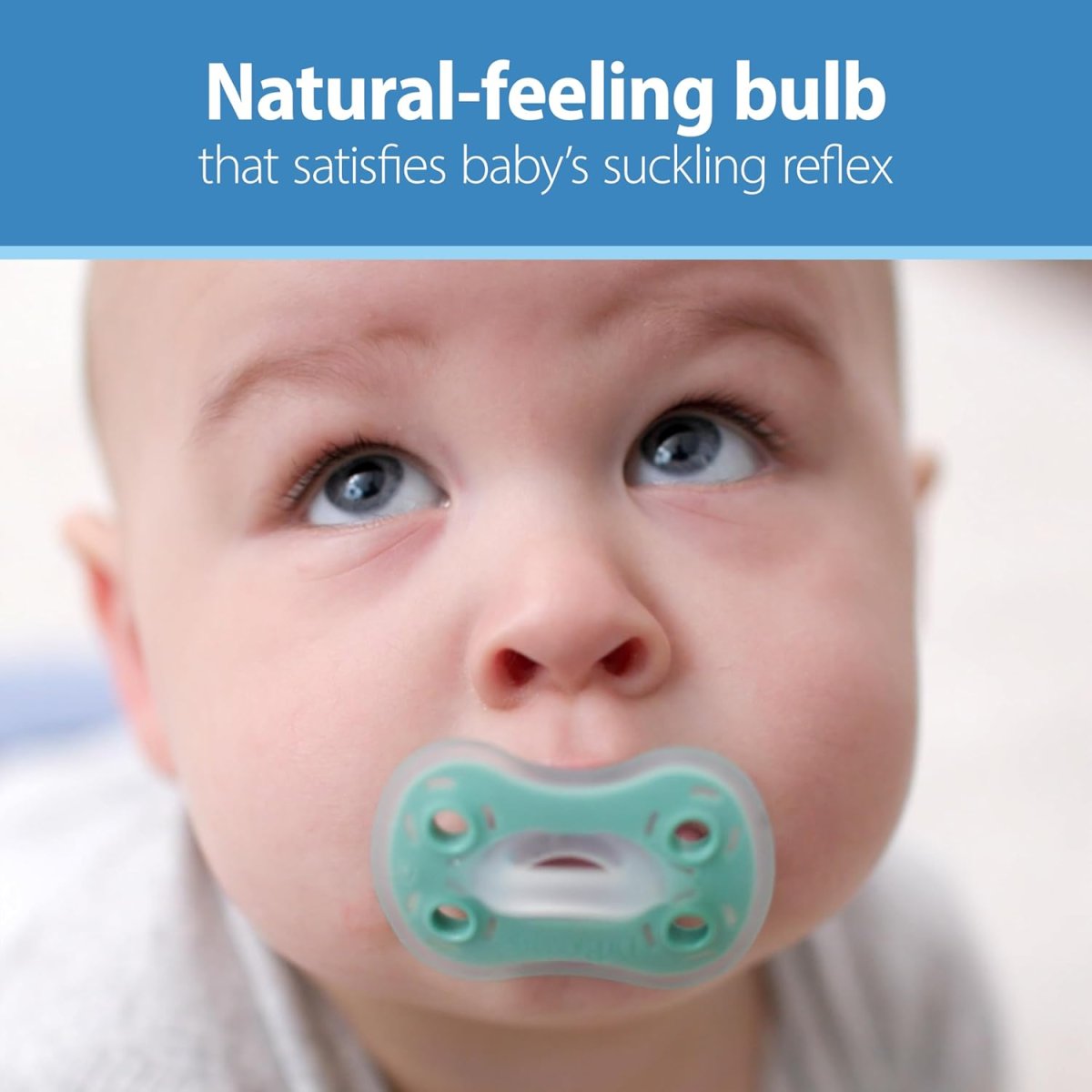 Advantage One-Piece Pacifier 3 Pack 6-18m - Green / Yellow / Grey