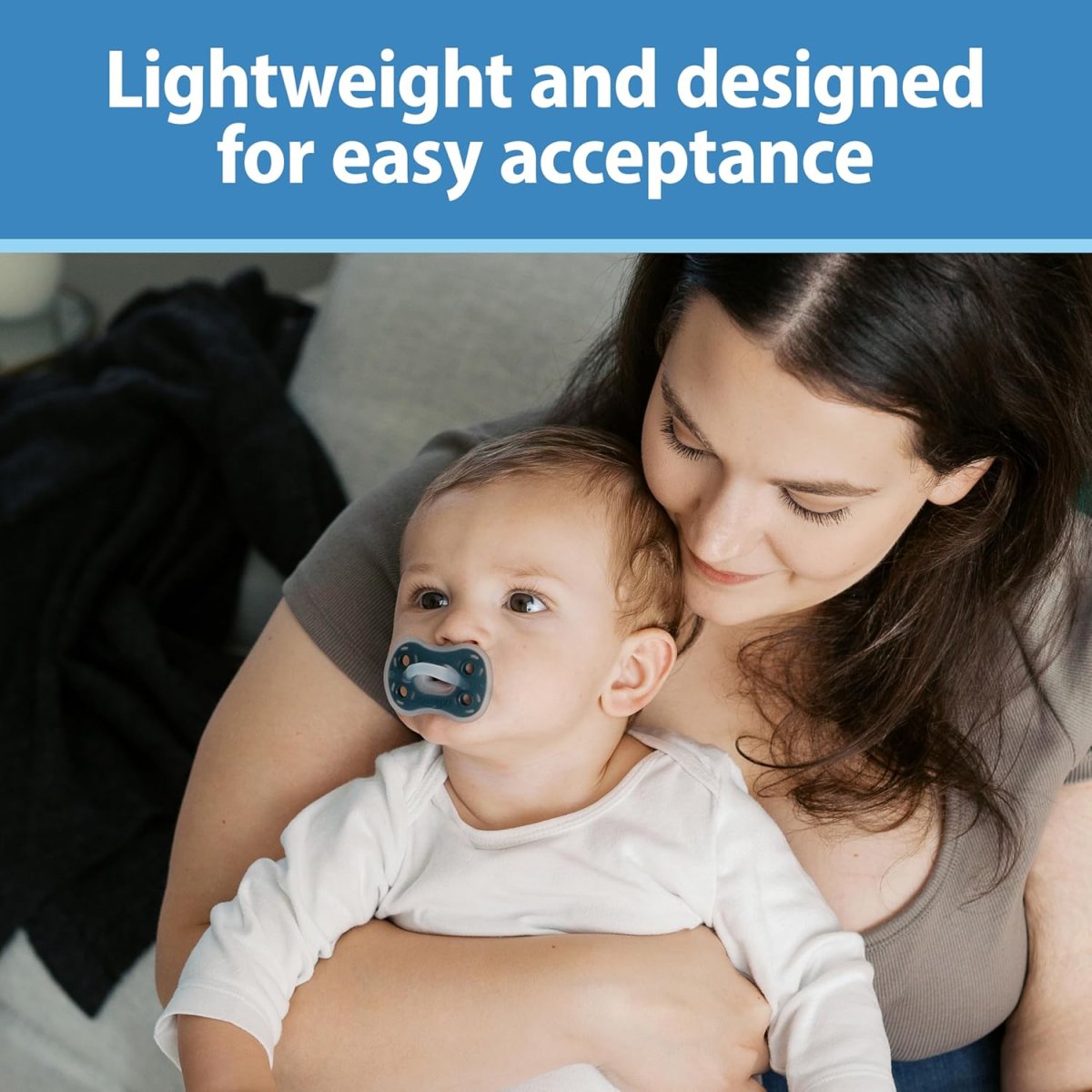 Advantage One-Piece Pacifier 3 Pack 6-18m - Green / Yellow / Grey