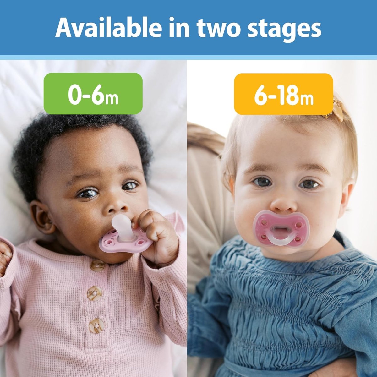 Advantage One-Piece Pacifier 3pk 0-6m - Neutral