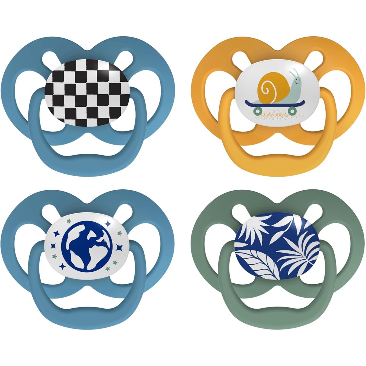 Advantage Pacifier - Stage 2 -Skateboard Snail/Glow in the Dark Blue