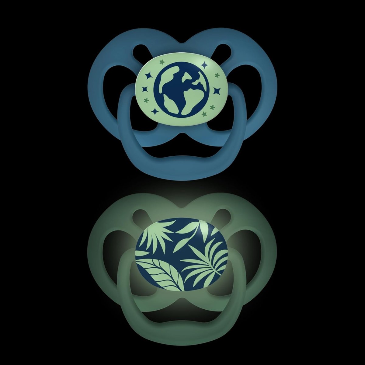 Advantage Pacifier - Stage 2 -Skateboard Snail/Glow in the Dark Blue