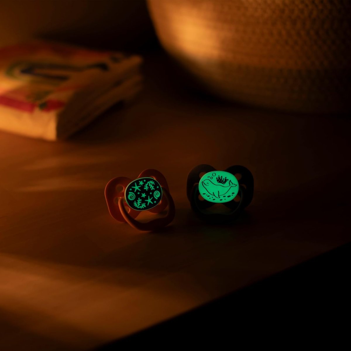 Advantage Pacifier - Stage 1 -Lavender Love/Glow in The Dark Coral Ocean