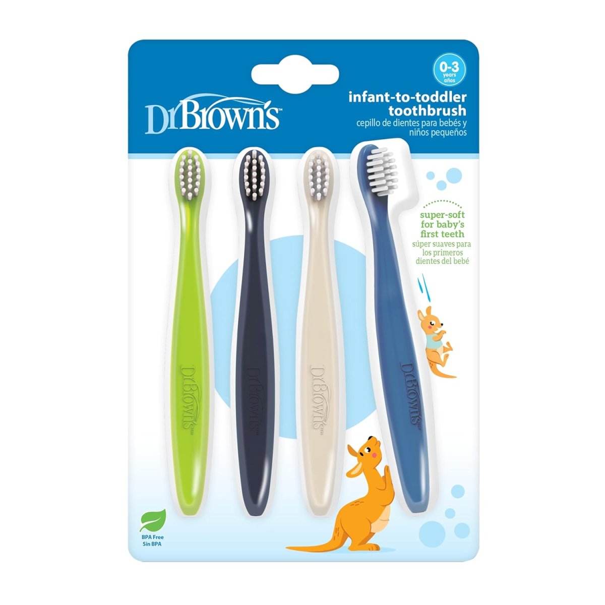 Infant-to-Toddler Toothbrush 4 Pack - Blue