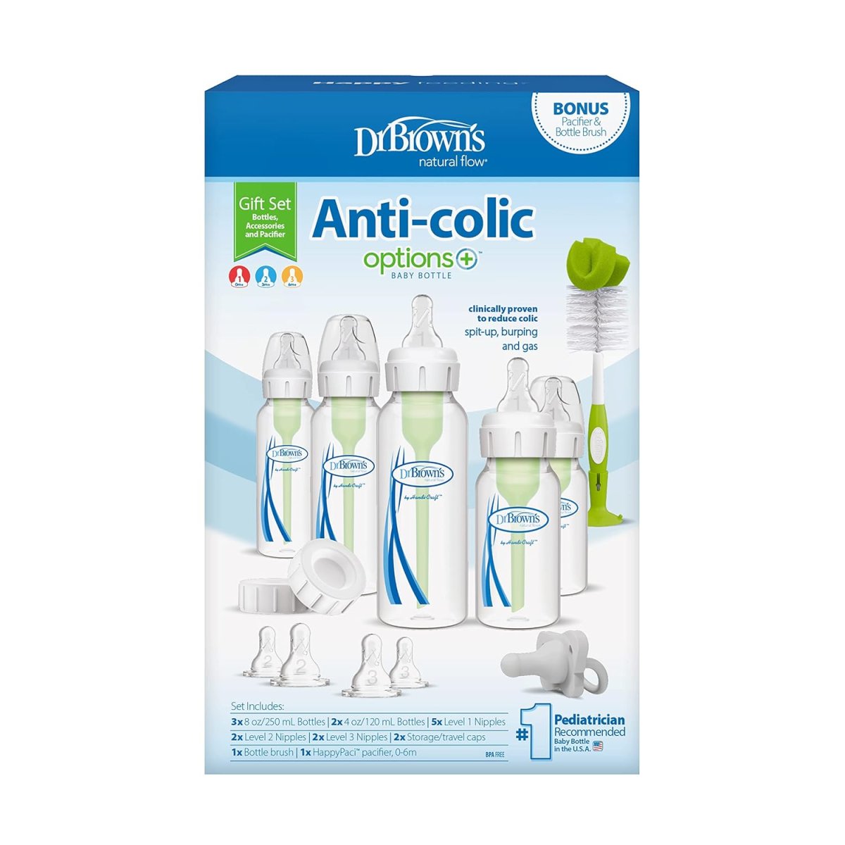 Narrow Anti-Colic Options+ Baby Bottle Gift Set