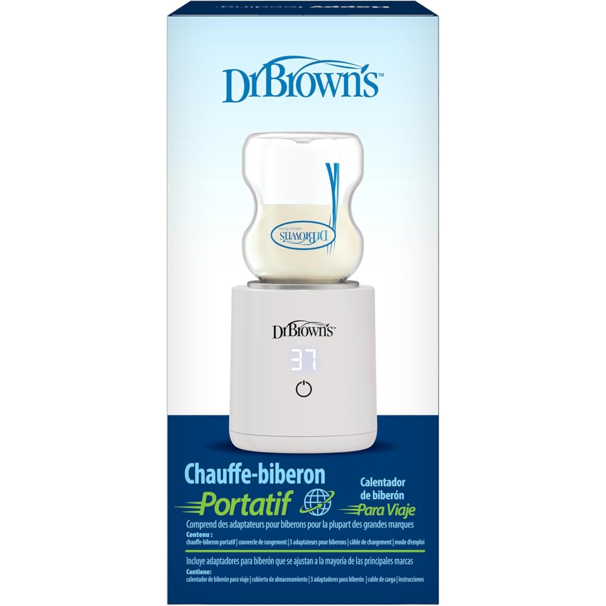 Travel Bottle Warmer with 3 Adapters