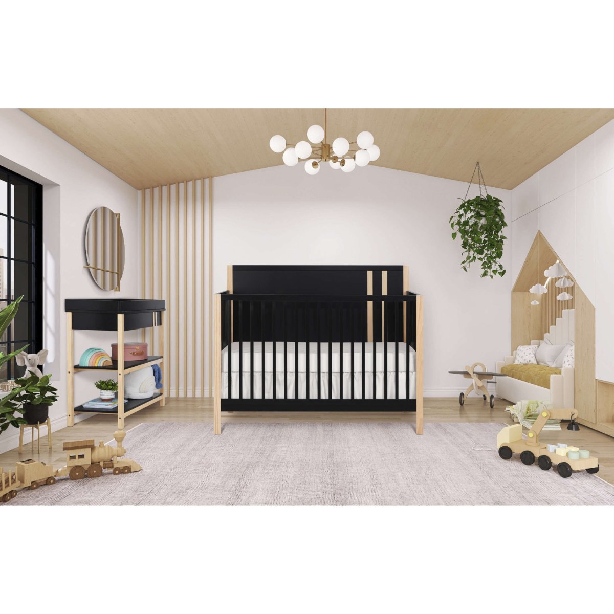 Soho 5 in 1 Convertible Crib - Matte Black