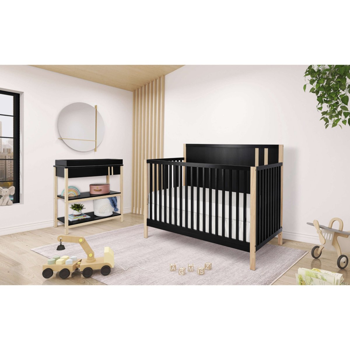Soho 5 in 1 Convertible Crib - Matte Black