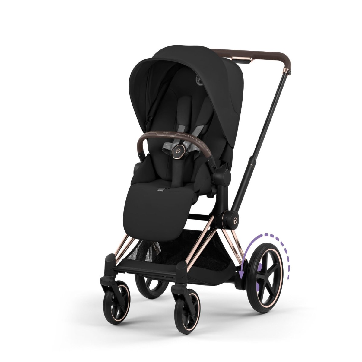 E - Priam Chrome Black Frame Stroller