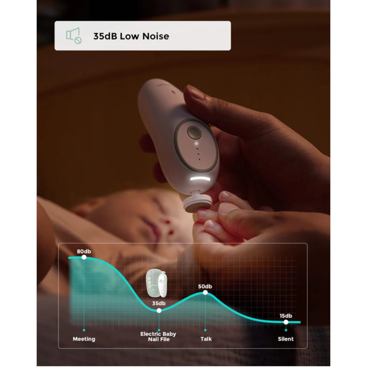 Electric Baby Nail File - Low Noise
