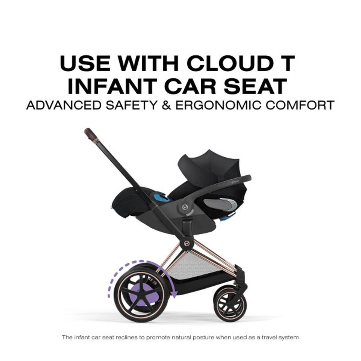 E - Priam Chrome Black Frame Stroller