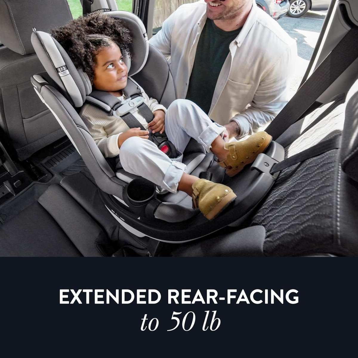 GOLD Revolve360 SLIM  Rotational Convertible Car Seat - Obsidian