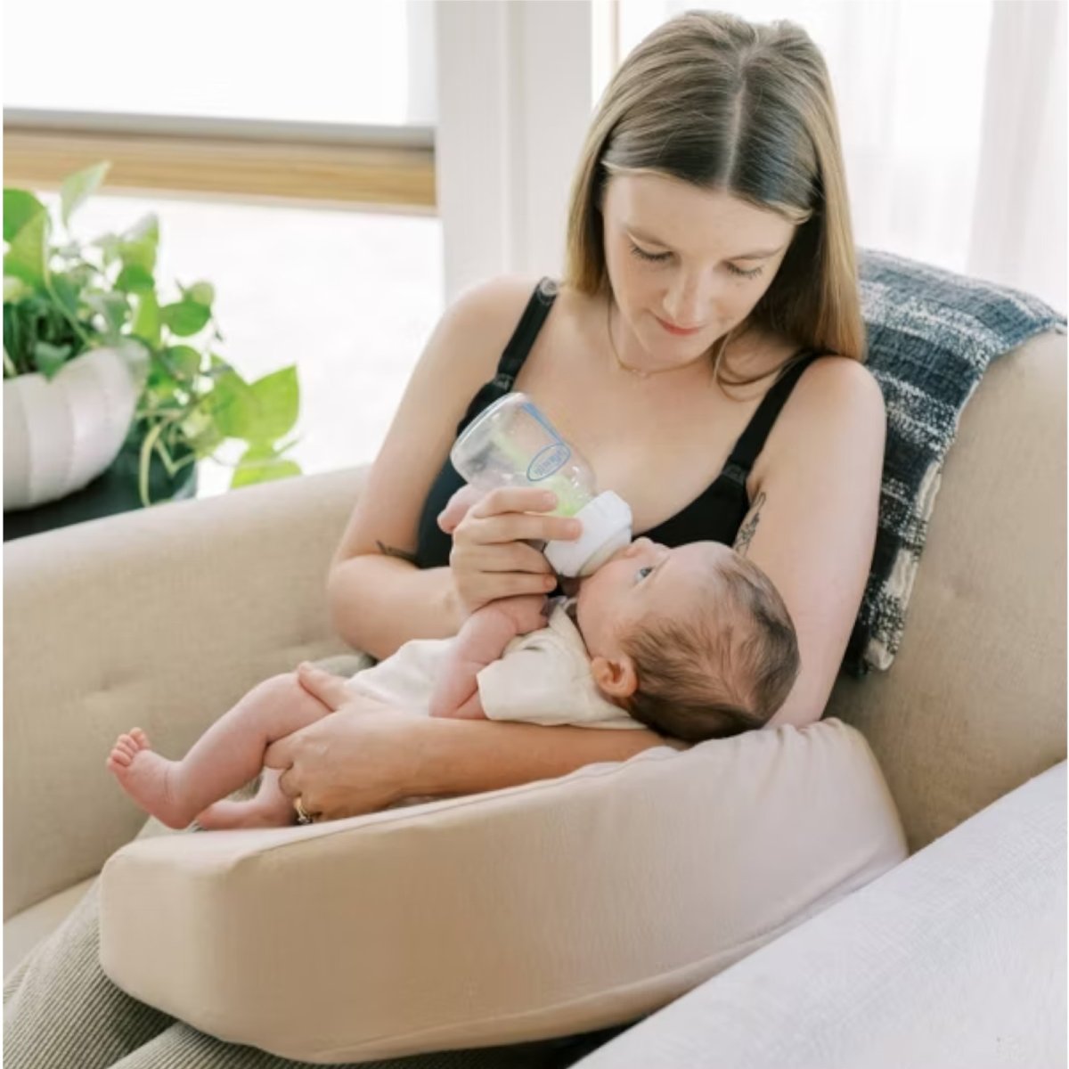 Feeding and Nursing Lap Support Pillow - Gentle Beige